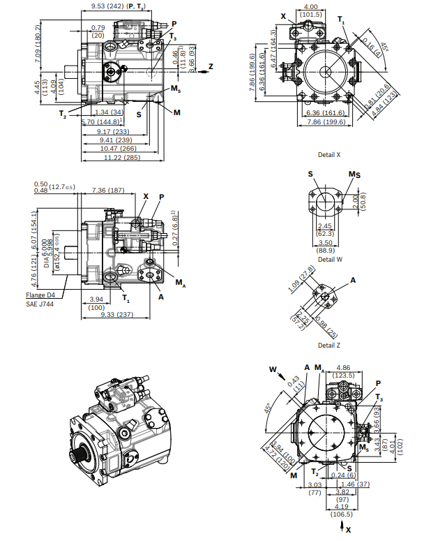 Rexroth a15vso a15vlo piston hydraulic pumps