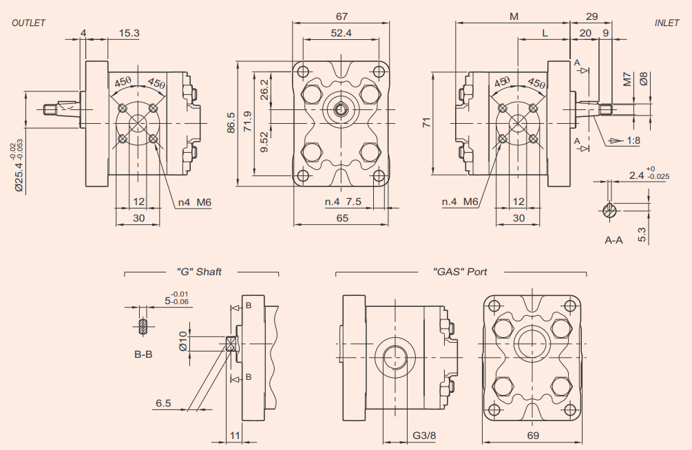 1p gear pump