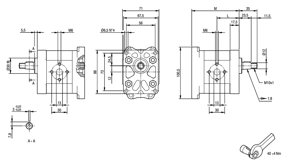 Marzocchi ALP1 Hydraulic Gear Pump