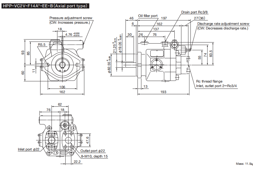 HPP VC2V PISOTN PUMP 