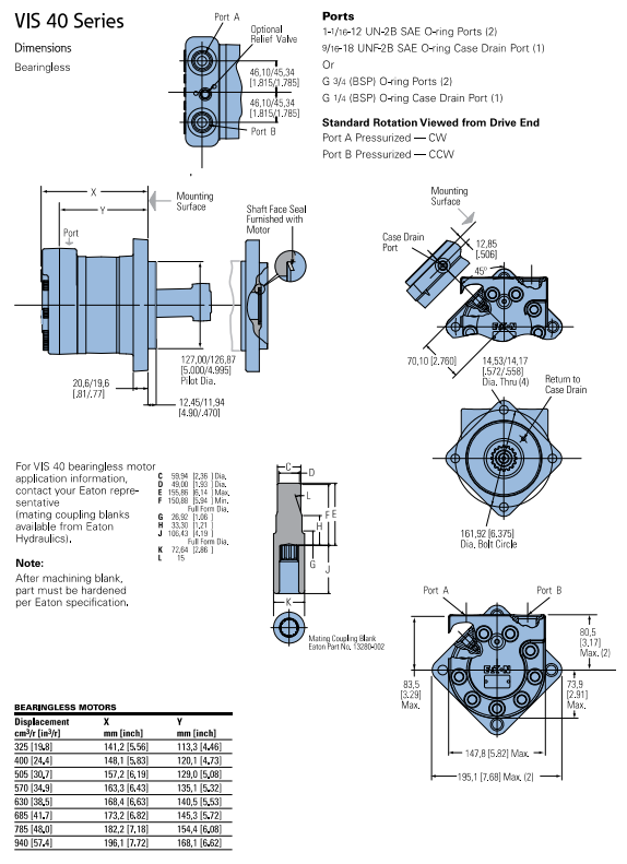 Char-Lynn Eaton VIS 40 Hydraulic Motor