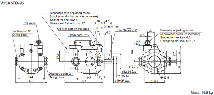 Daikin V Series Piston Pump V18 V15 V23 V38 V50 V70