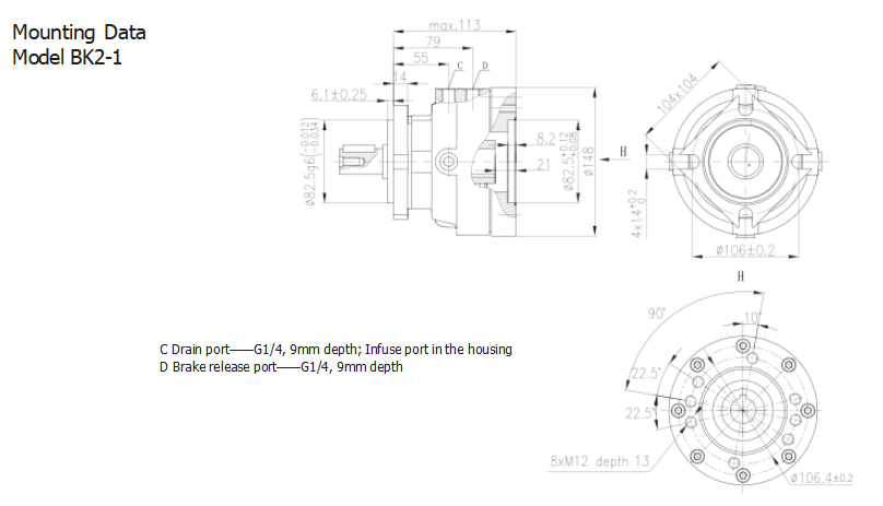 BK2 Hydraulic Motor Brake System